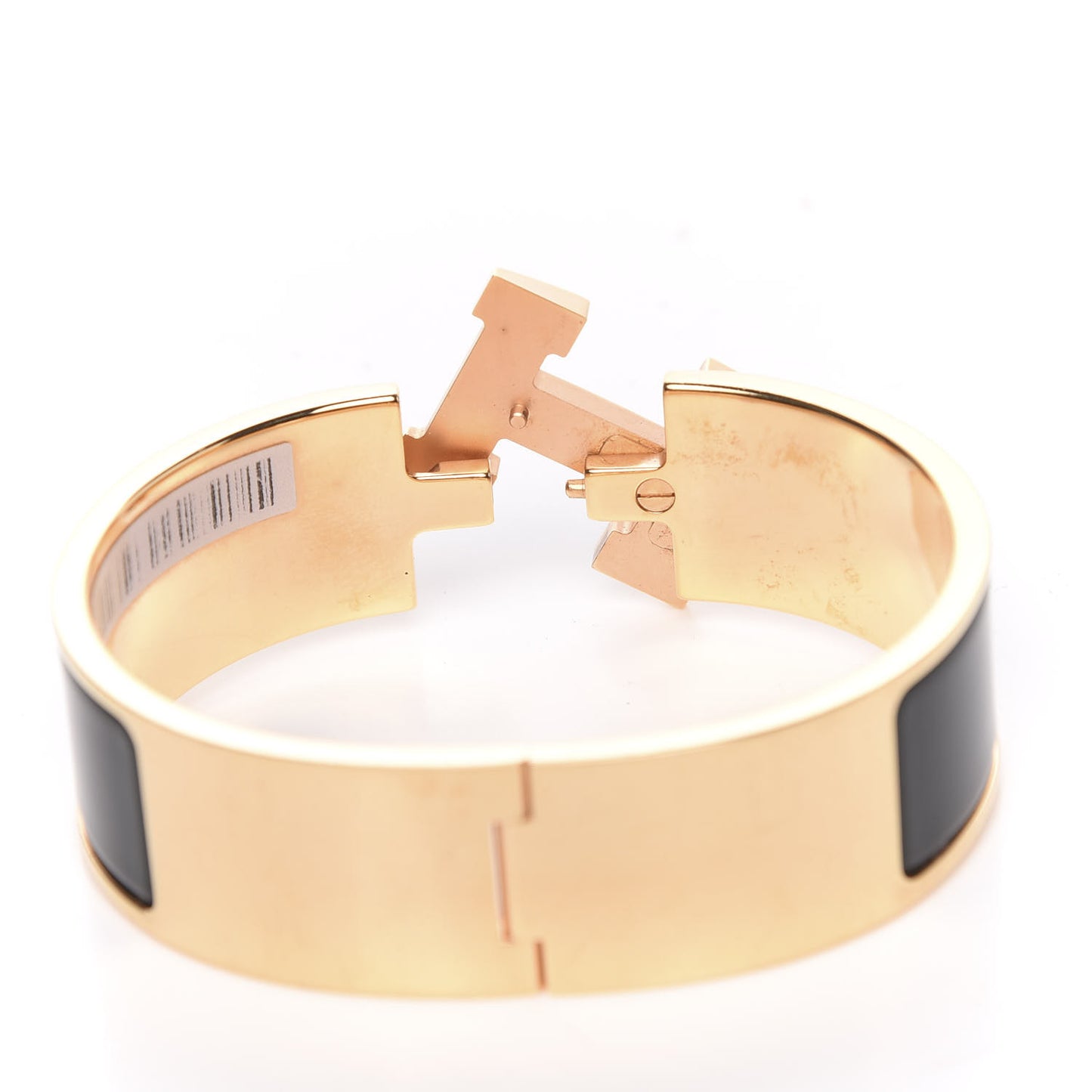 Enamel Wide Clic Clac H Bracelet GM Black