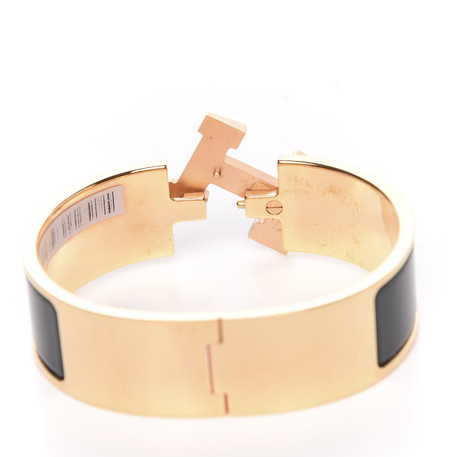 Hermes Enamel Wide Clic Clac H Bracelet GM Black 4 of 5