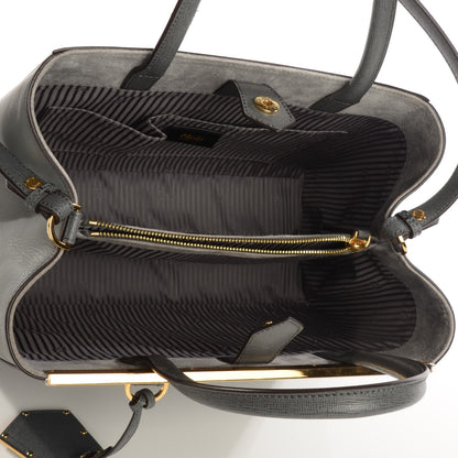 Fendi Vitello Elite Flamingo Regular 2Jours Tote Grigio Grigio Chiaro 5 of 11