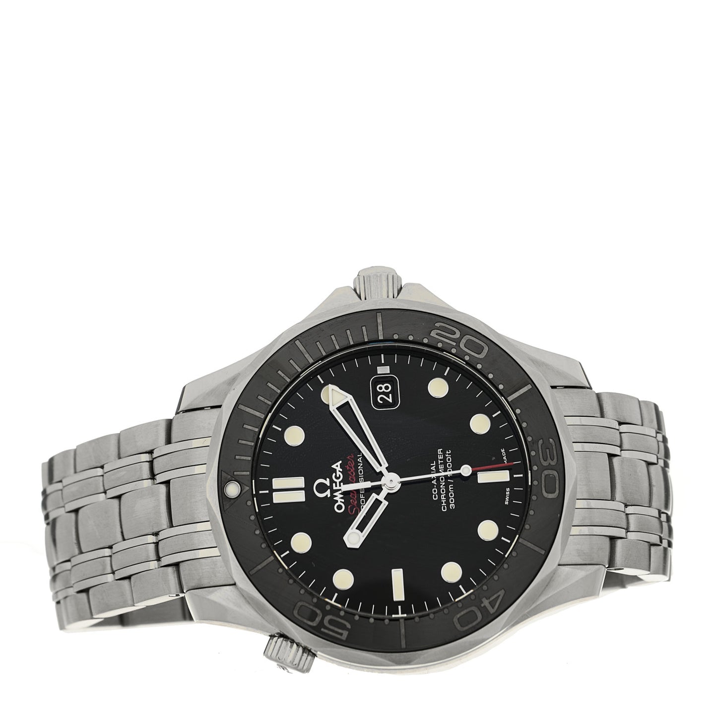 Stainless Steel 41mm Seamaster Professional Co-Axial Diver Automatic Watch Black 212.30.41.20.01.003