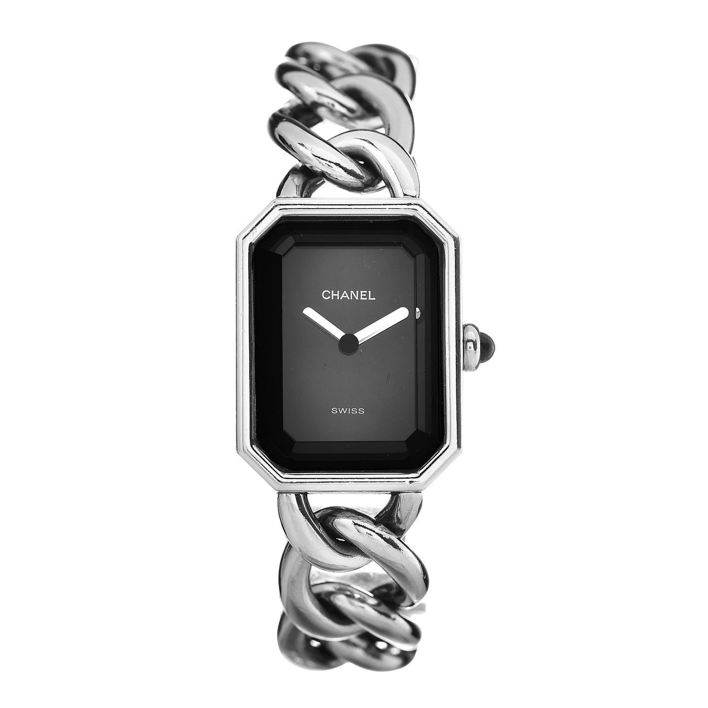Stainless Steel 20mm Chain Premiere Quartz Watch Black L