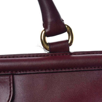 Gucci Calfskin Duilio Brogue Top Handle Bag Burgundy 13 of 22
