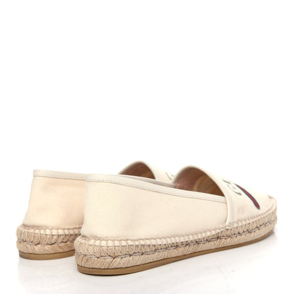 Gucci Canvas Logo Espadrilles 40.5 Greggio White 4 of 11