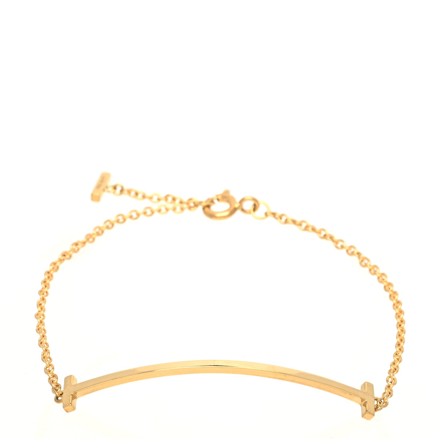 Tiffany 18K Yellow Gold T Smile Bracelet 1 of 6