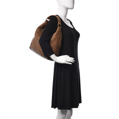 Bottega Veneta Nappa Intrecciato Pyramid Hobo Noce 2 of 11