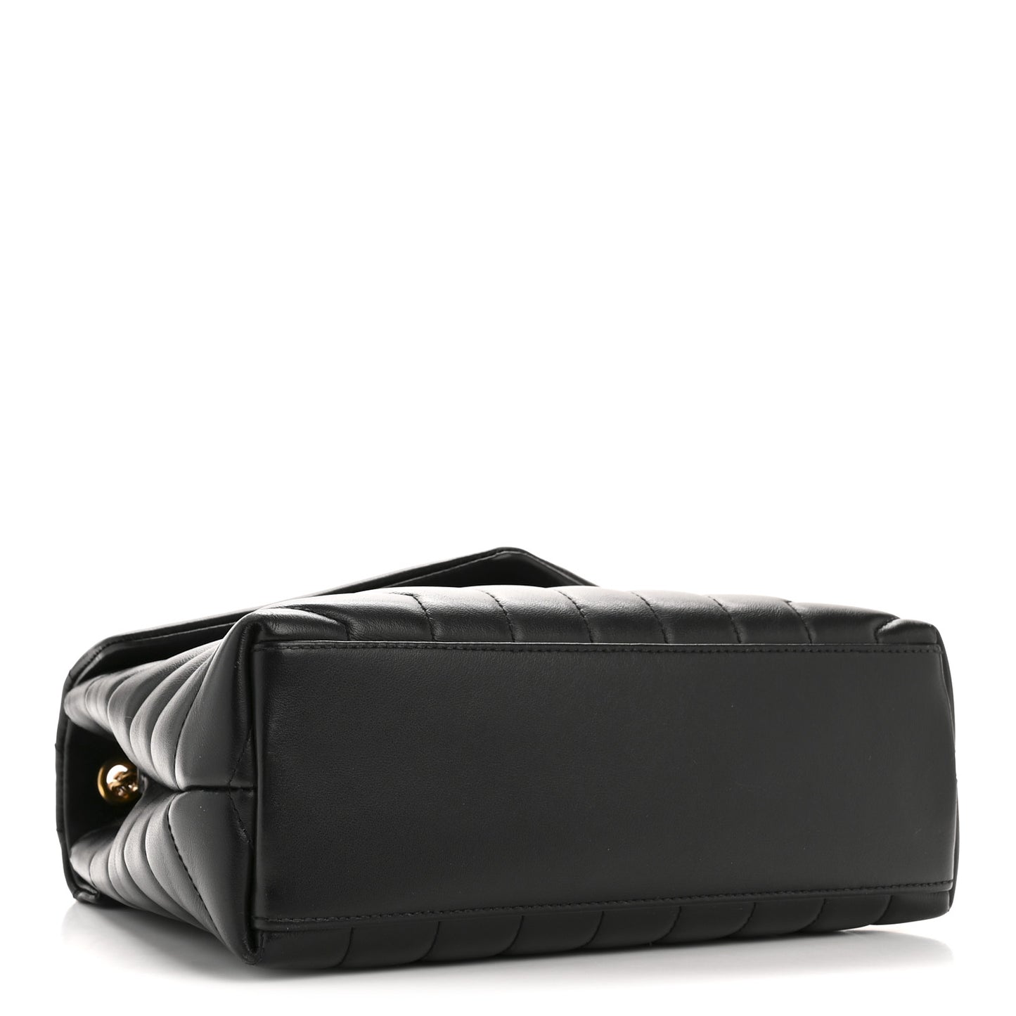 Calfskin Y Quilted Monogram Small Loulou Chain Satchel Black
