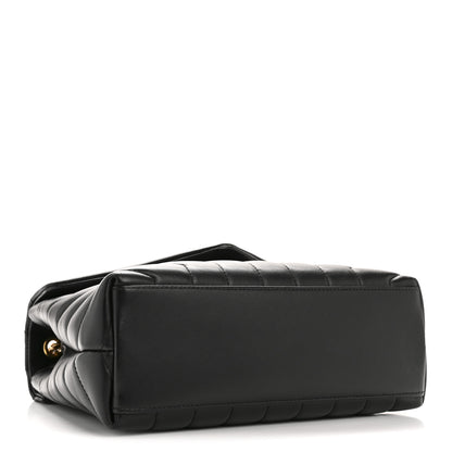 Saint Laurent Calfskin Y Quilted Monogram Small Loulou Chain Satchel Black 4 of 11