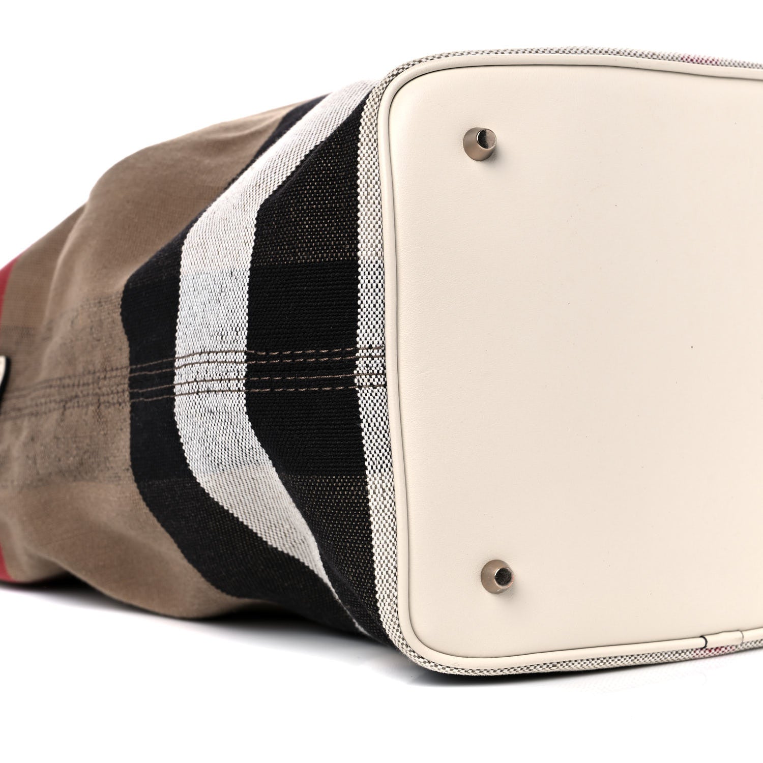 Burberry Canvas Mega Check Medium Susanna Hobo White 8 of 15