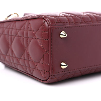 Christian Dior Lambskin Cannage Small My ABCDior Lady Dior Plum 8 of 13