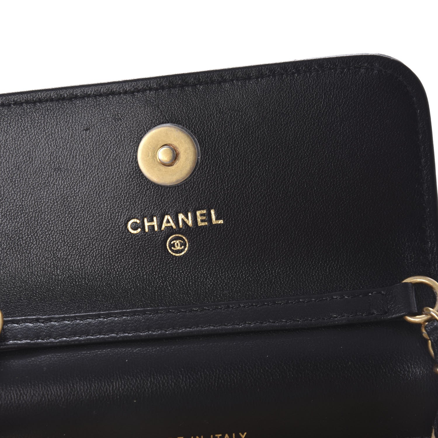 Chanel Lambskin Quilted Pearl Crush Clutch With Chain Black 8 of 11