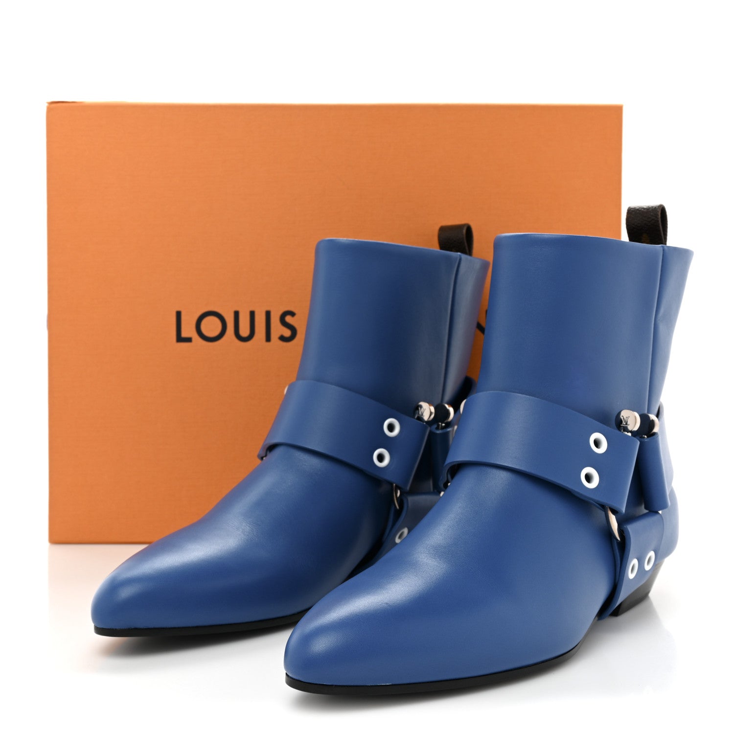 Louis Vuitton Calfskin Rhapsody Ankle Boots 40 Blue 9 of 9