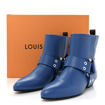 Louis Vuitton Calfskin Rhapsody Ankle Boots 40 Blue 9 of 9