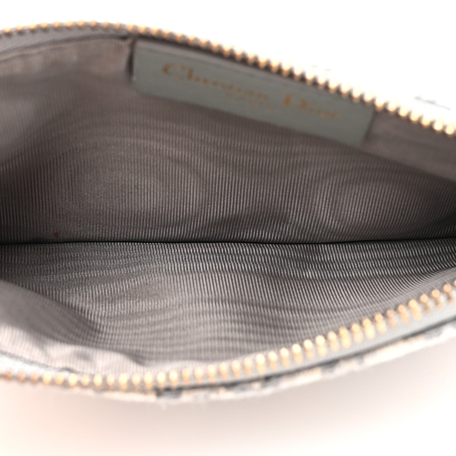 Christian Dior Oblique Saddle Chain Long Wallet Grey 7 of 12