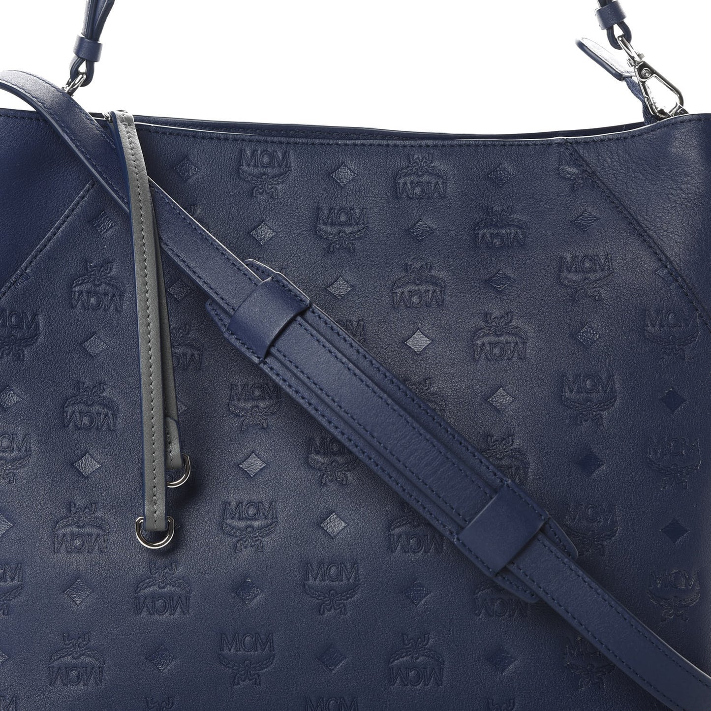 Calfskin Ottomar Monogram Medium Klara Hobo Navy Blue