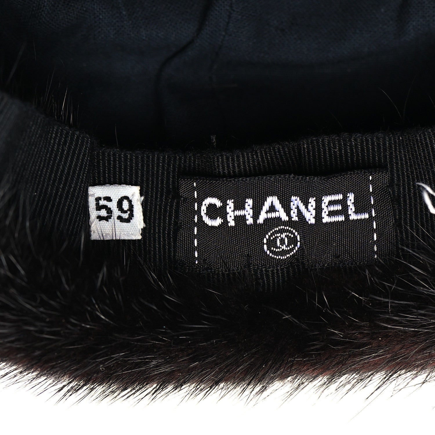 Chanel Mink Fur Hat 59 Black 7 of 7