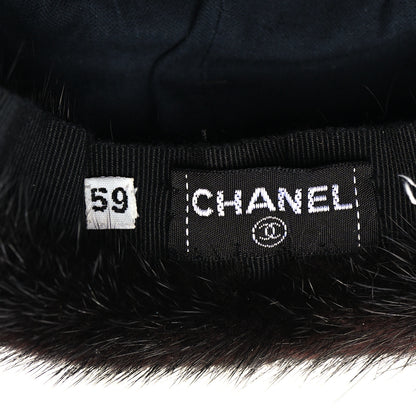 Chanel Mink Fur Hat 59 Black 7 of 7