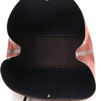 Hermes Toile Buffle Garden Party 49 GM Havane Rouge H 5 of 20