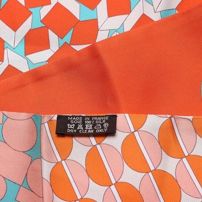 Hermes Silk Ex-Libris en Cravates Maxi Twilly Capucine Turquoise Saumon 5 of 5