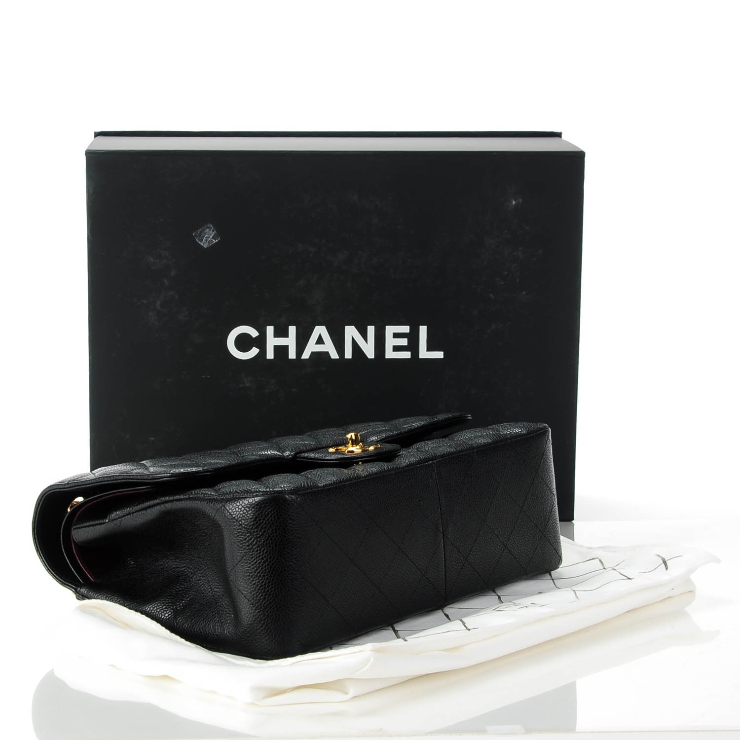 Chanel Caviar Quilted Jumbo Double Flap Black 4 of 9