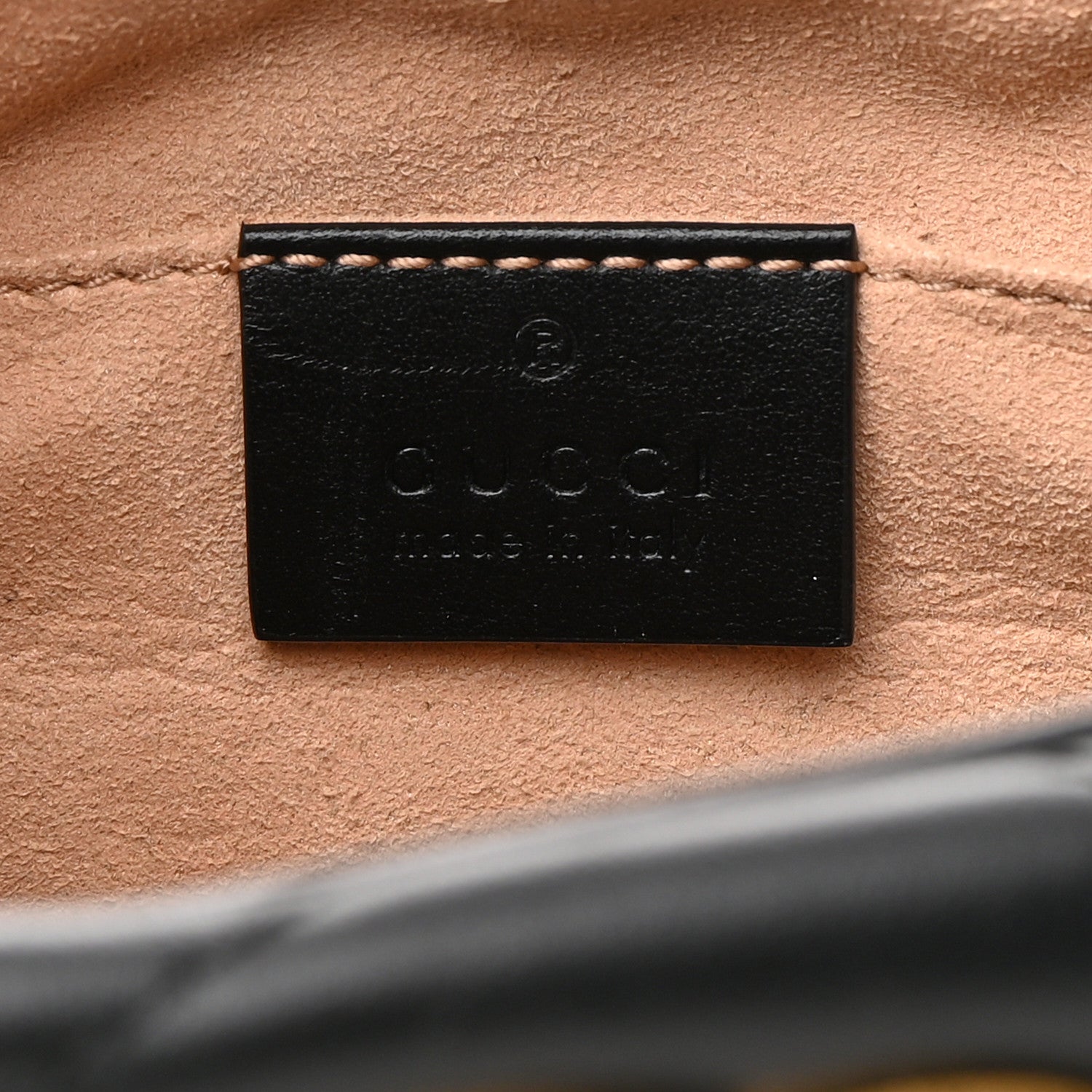 Gucci Calfskin Matelasse Small GG Marmont Chain Shoulder Bag Black 6 of 11