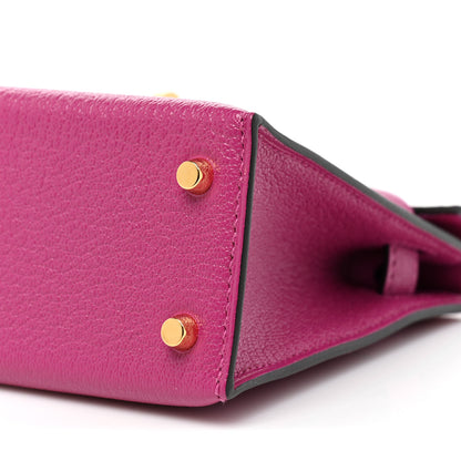 Hermes Chevre Mysore Mini Kelly Sellier 20 Rose Pourpre 4 of 7