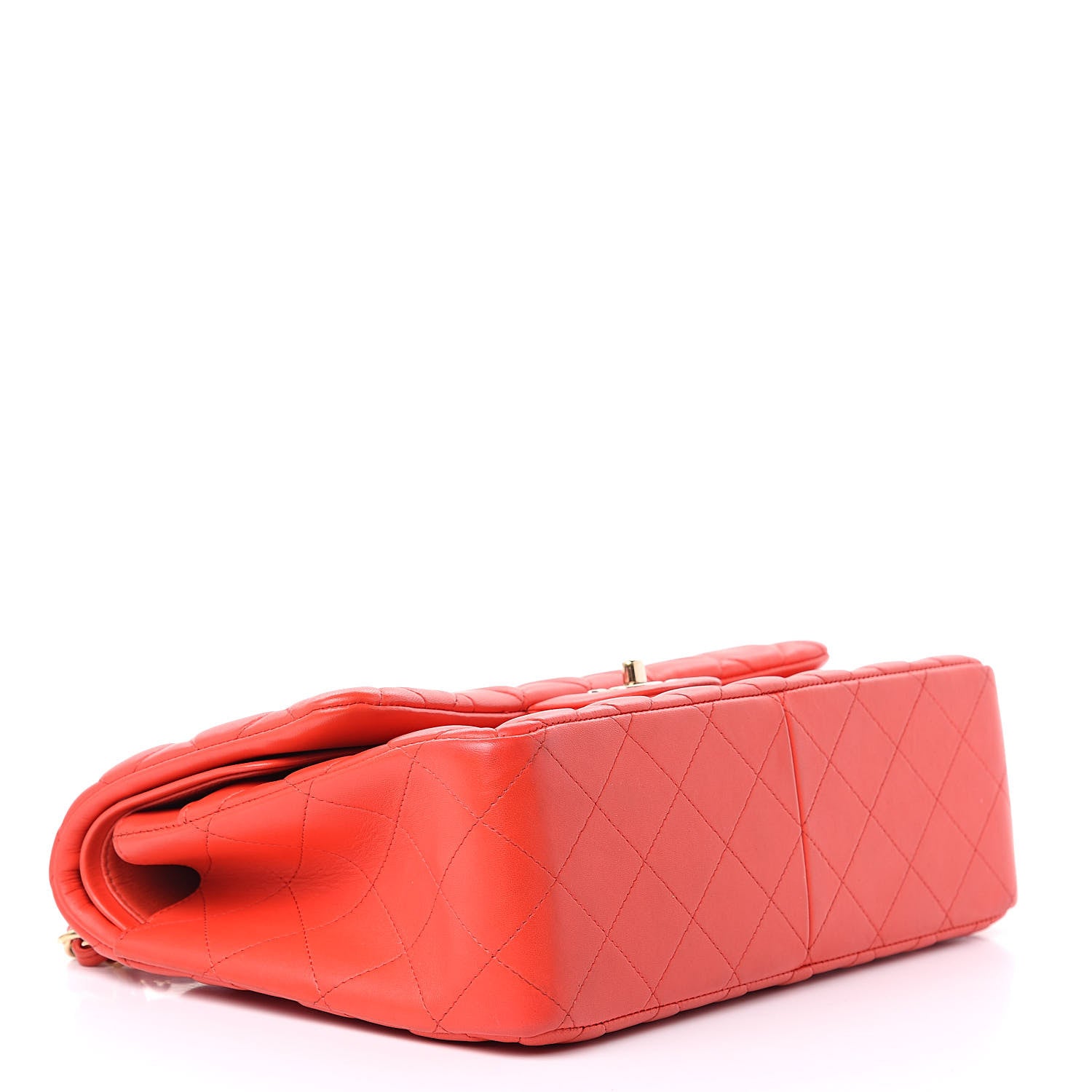 Chanel Lambskin Quilted Jumbo Double Flap Red 4 of 18