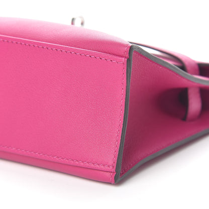 Hermes Swift Kelly Pochette Clutch Rose Pourpre 7 of 27
