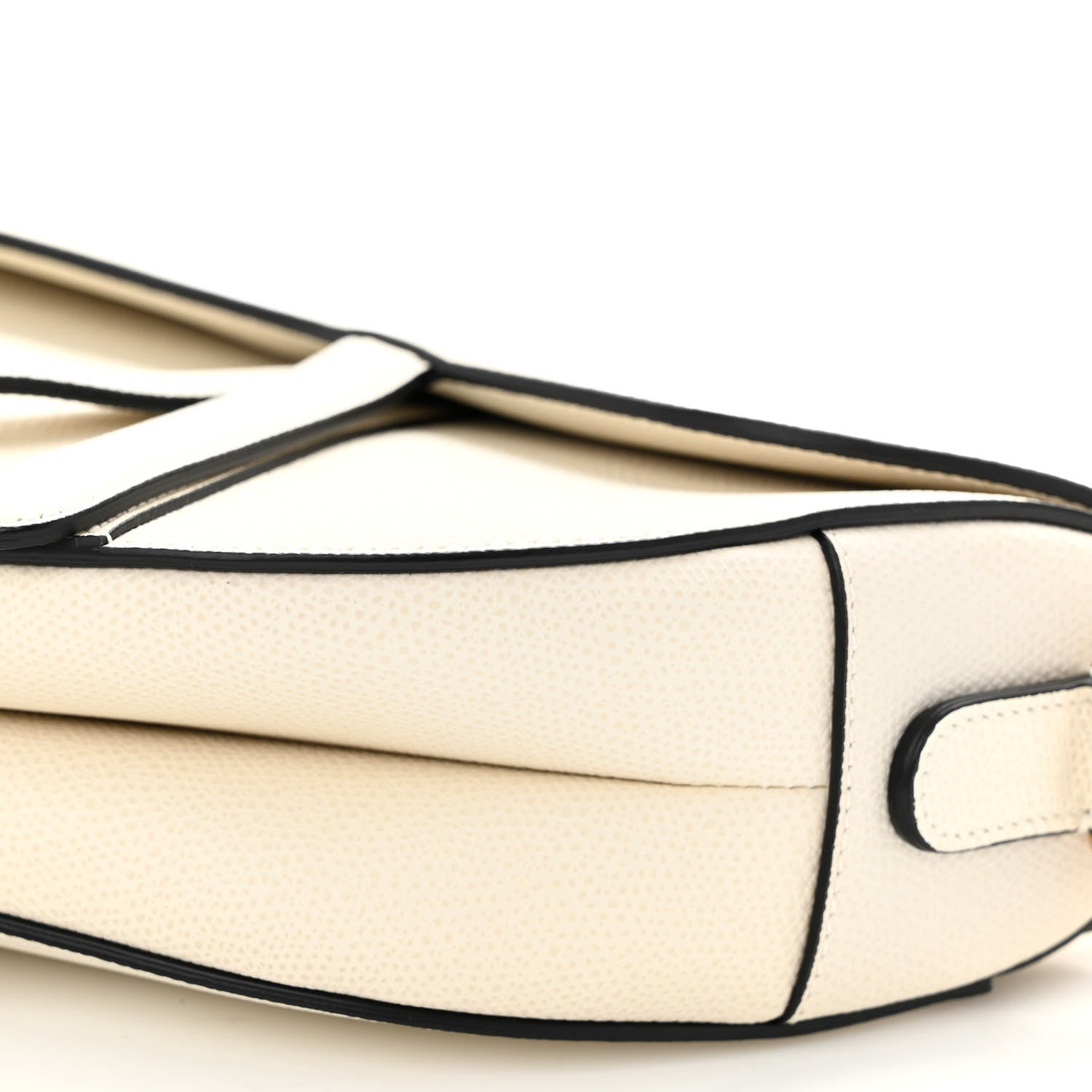 Christian Dior Grained Calfskin Saddle Bag White 9 of 9
