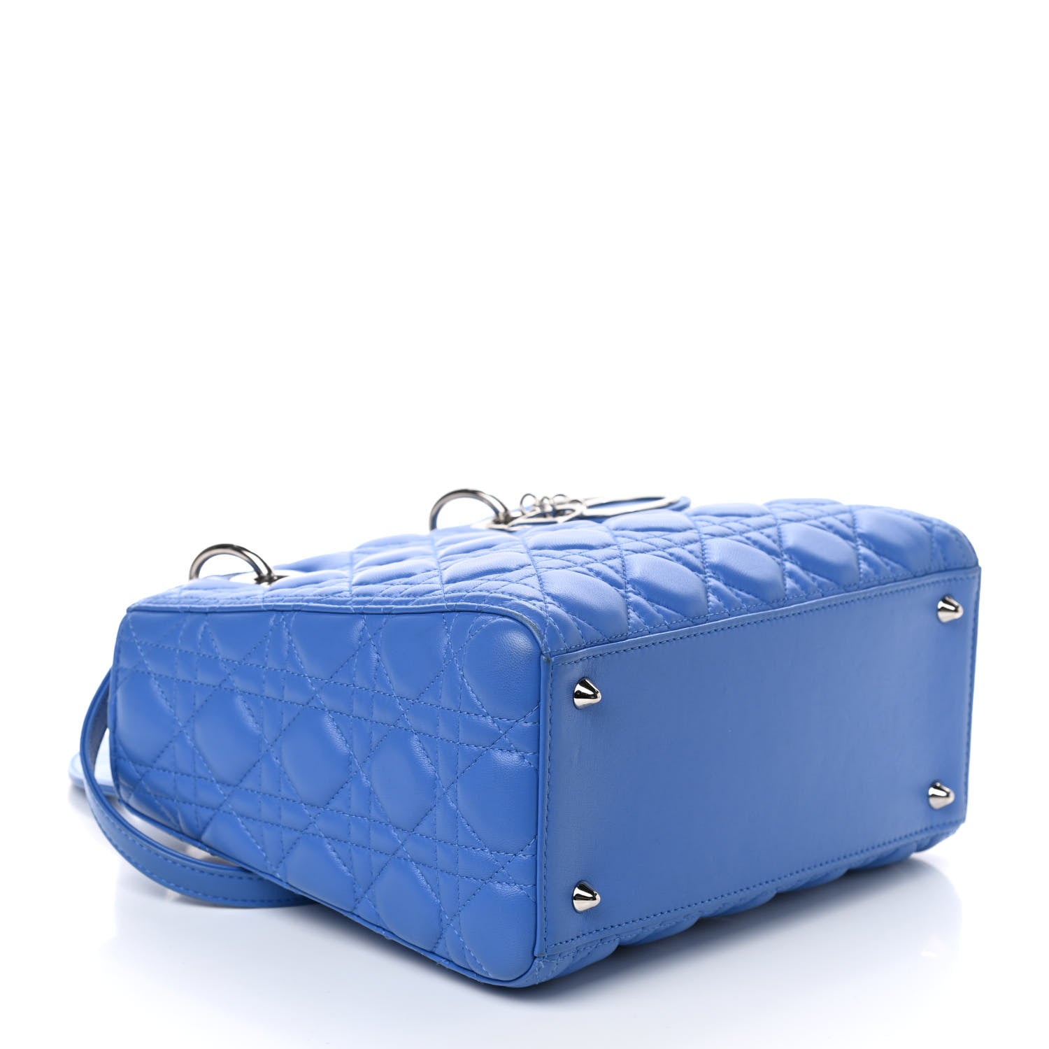 Christian Dior Lambskin Cannage Medium Lady Dior Blue Persan 4 of 8