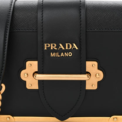 Prada City Calf Saffiano Cahier Bag Black 9 of 11
