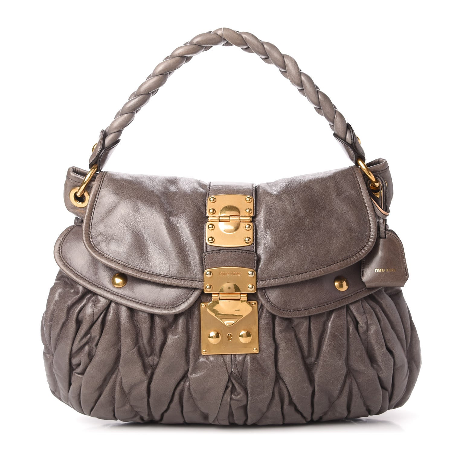 Miu Miu Nappa Matelasse Coffer Hobo Juta 1 of 12