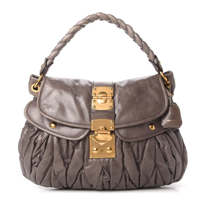 Miu Miu Nappa Matelasse Coffer Hobo Juta 1 of 12