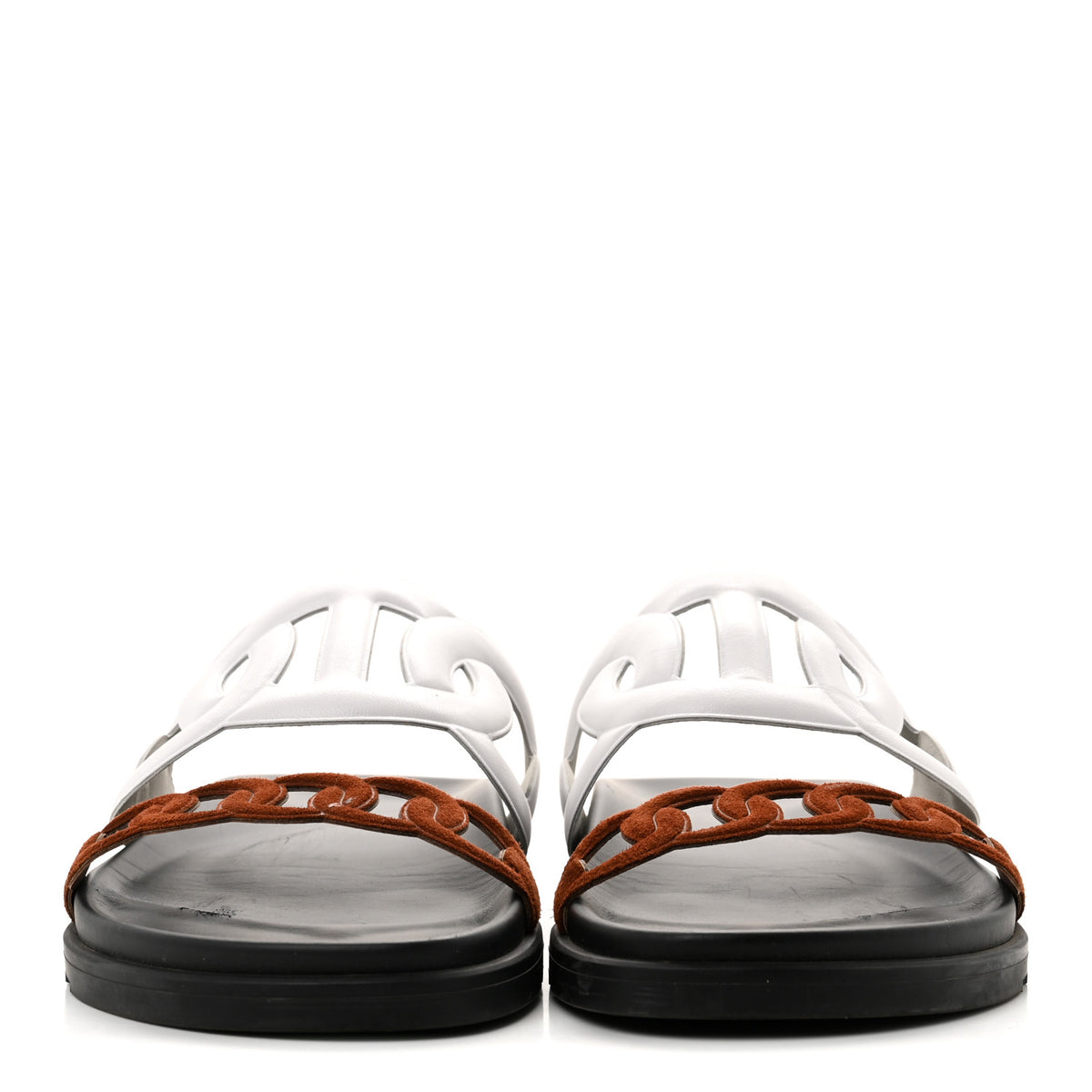 Suede Goatskin Nappa Extra Sandals 41 White Gold
