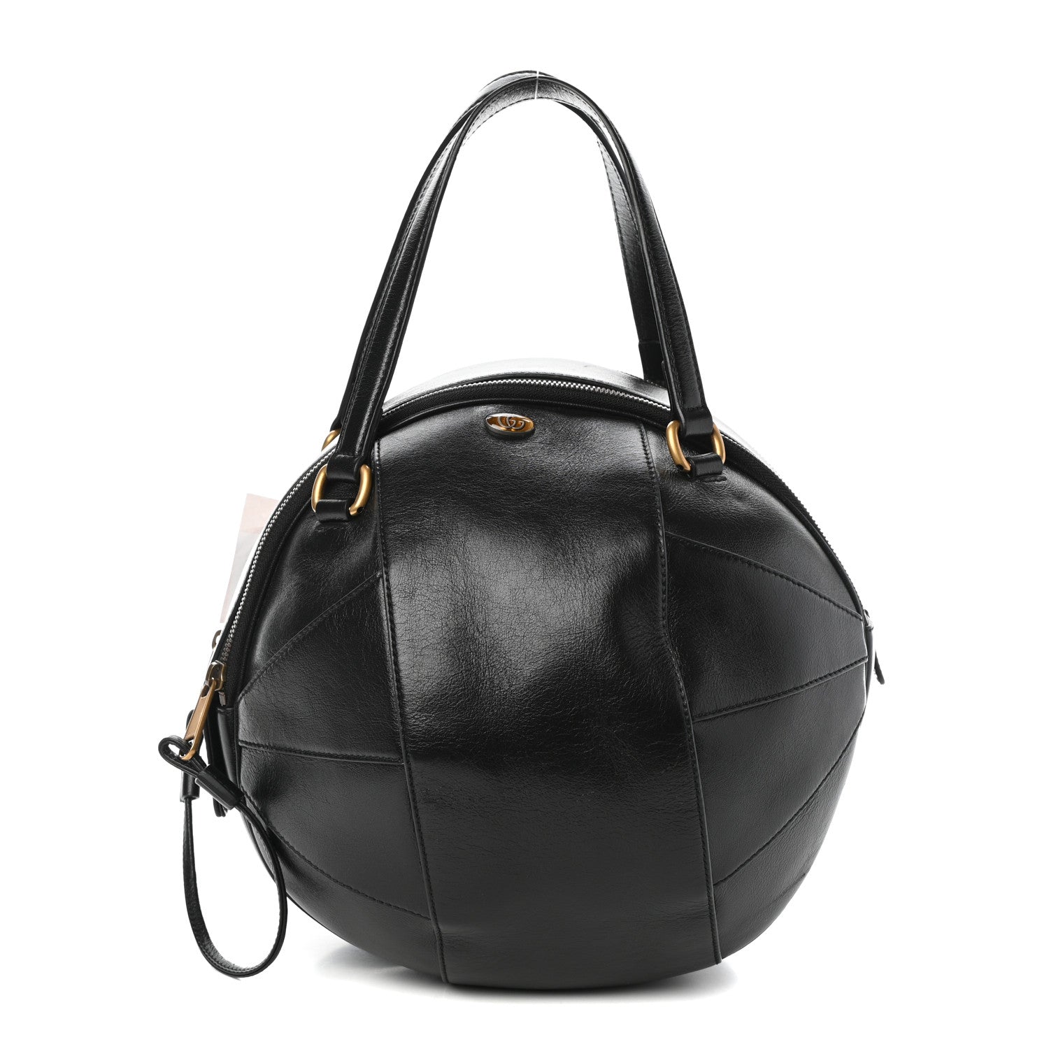 Gucci Piuma Lux Energy Large Tifosa Basketball Shaped Shoulder Bag Black 1 of 11