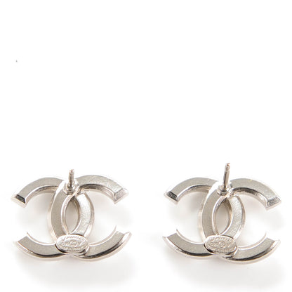 Chanel Baguette Crystal CC Earrings Silver 3 of 5