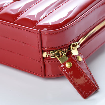 Saint Laurent Patent Matelasse Vicky Monogram Belt Bag Red 9 of 9
