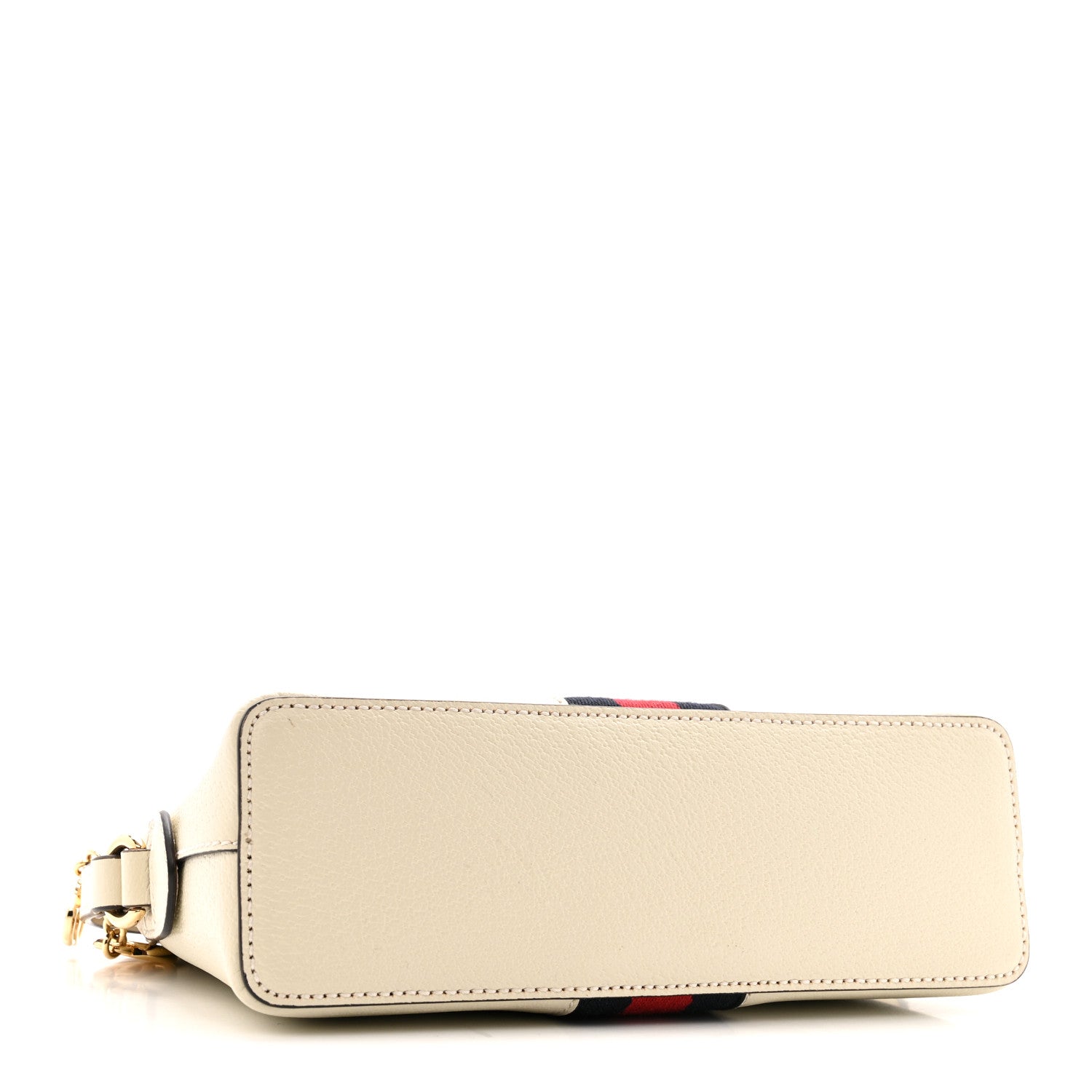 Gucci Textured Dollar Calfskin Web Small Ophidia Dome Shoulder Bag Mystic White 4 of 11