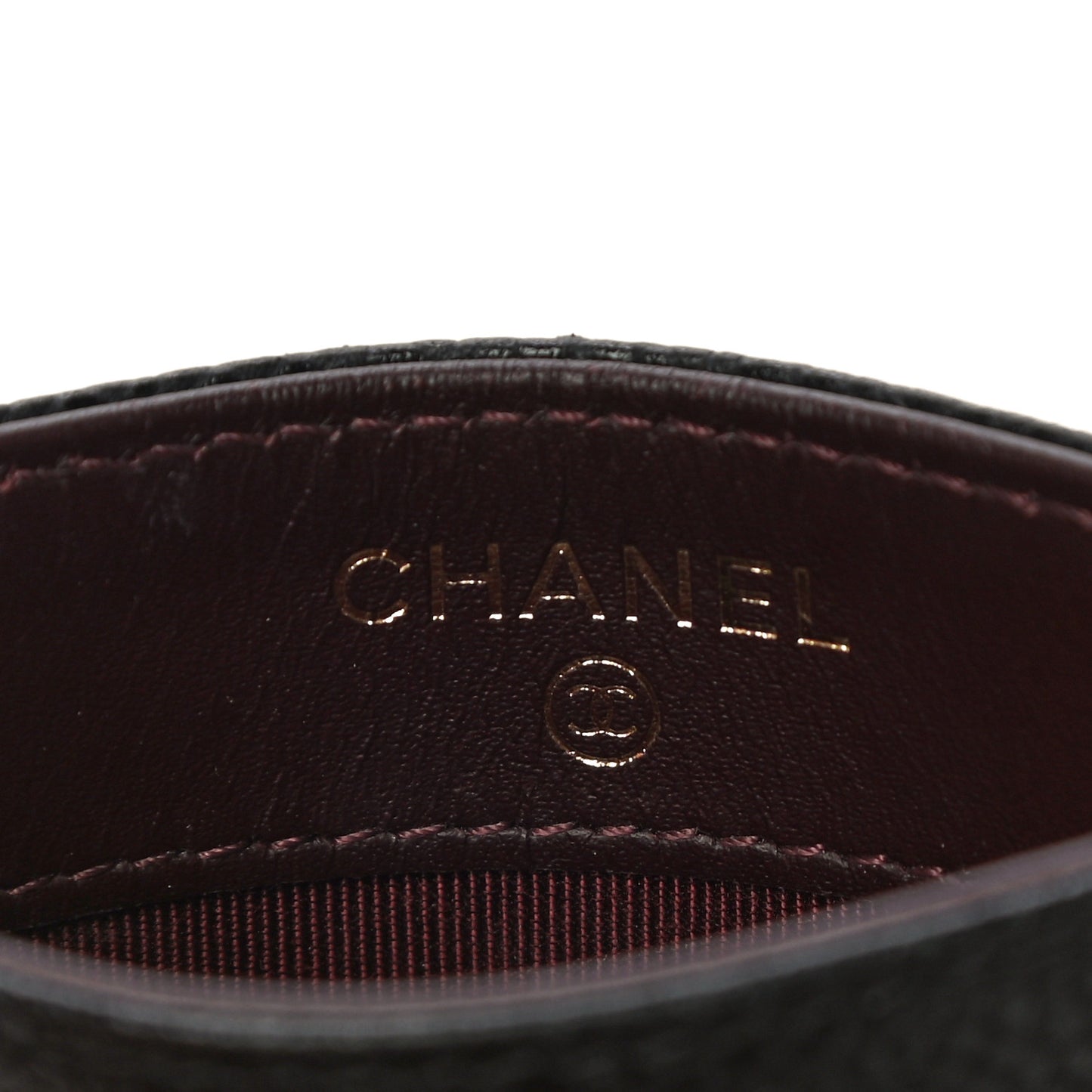 Caviar Quilted Card Holder Black