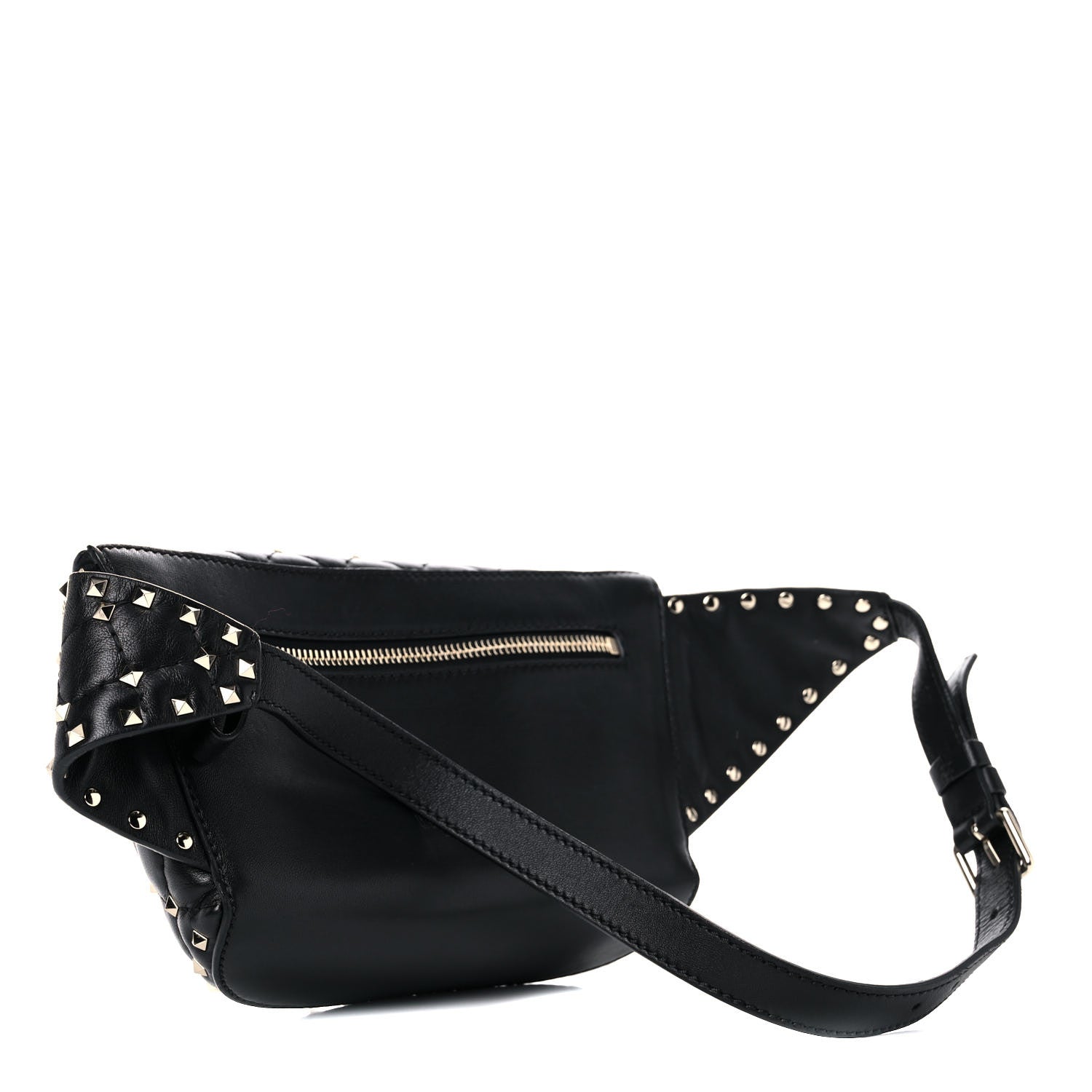 Valentino Garavani Nappa Rockstud Spike Belt Bag 85 Black 3 of 9