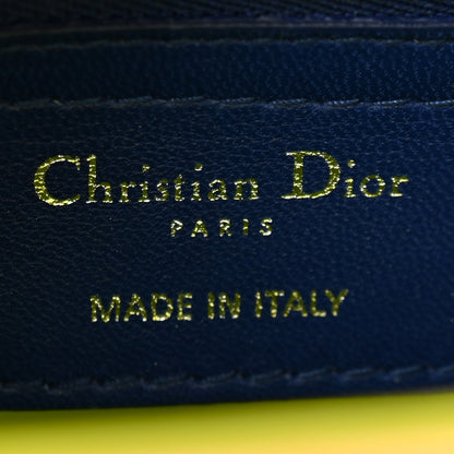 Christian Dior Lambskin Cannage Medium Tri-Color Lady Dior Pink Blue Yellow 6 of 12