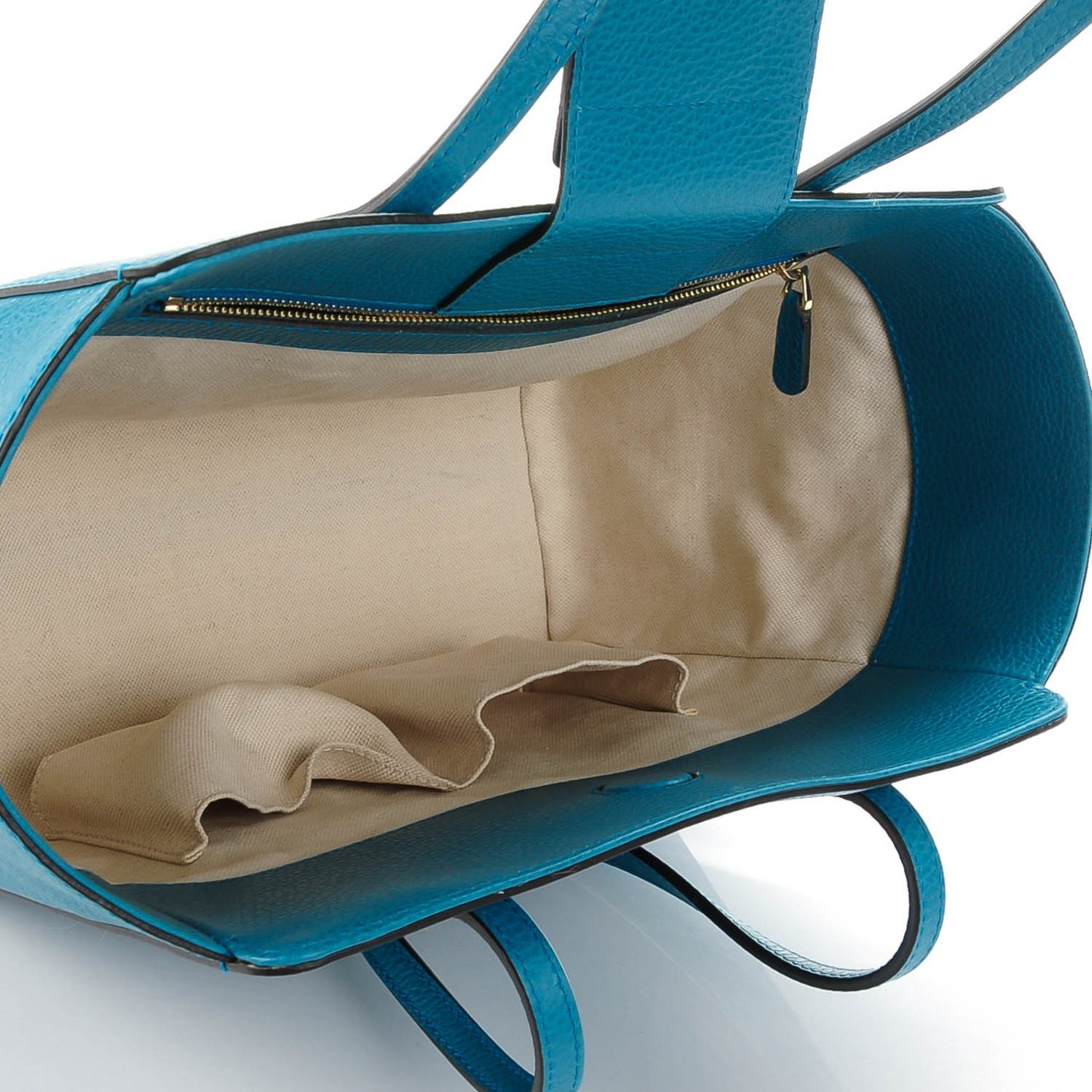 Dollar Calfskin Small Swing Tote Deep Cobalt
