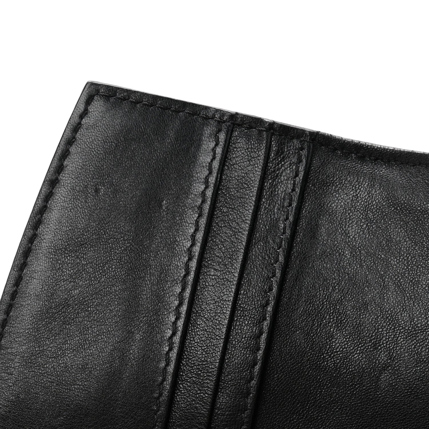 Burberry Calfskin House Check Porter Continental Wallet Black 7 of 10