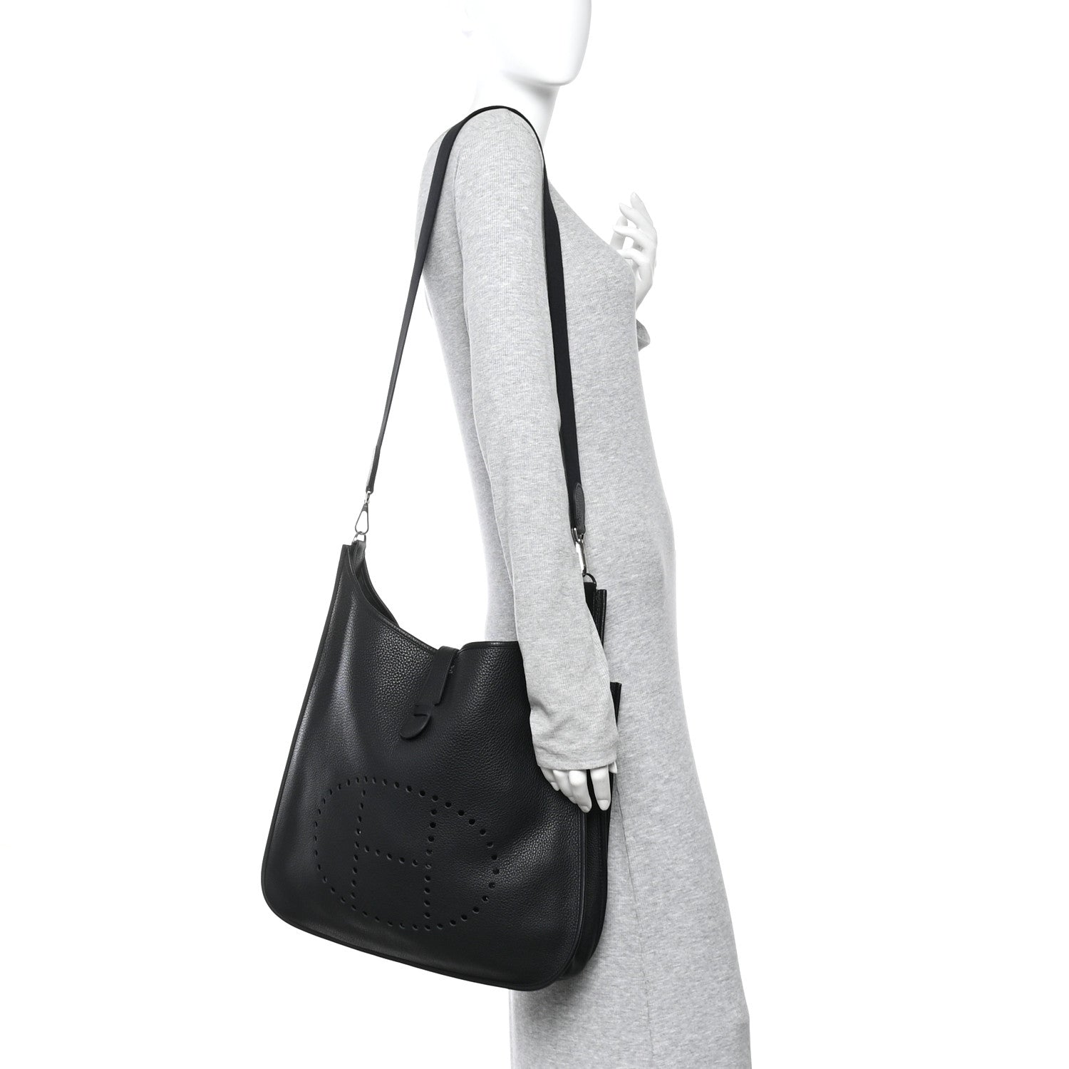 Hermes Taurillon Clemence Evelyne II TGM Black 2 of 10