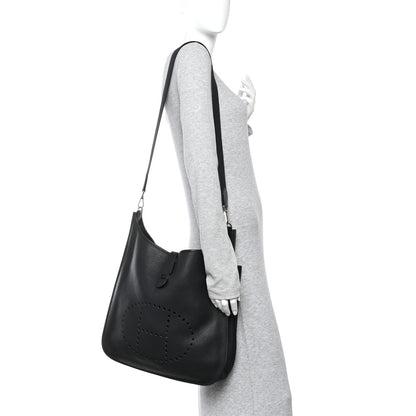 Hermes Taurillon Clemence Evelyne II TGM Black 2 of 10