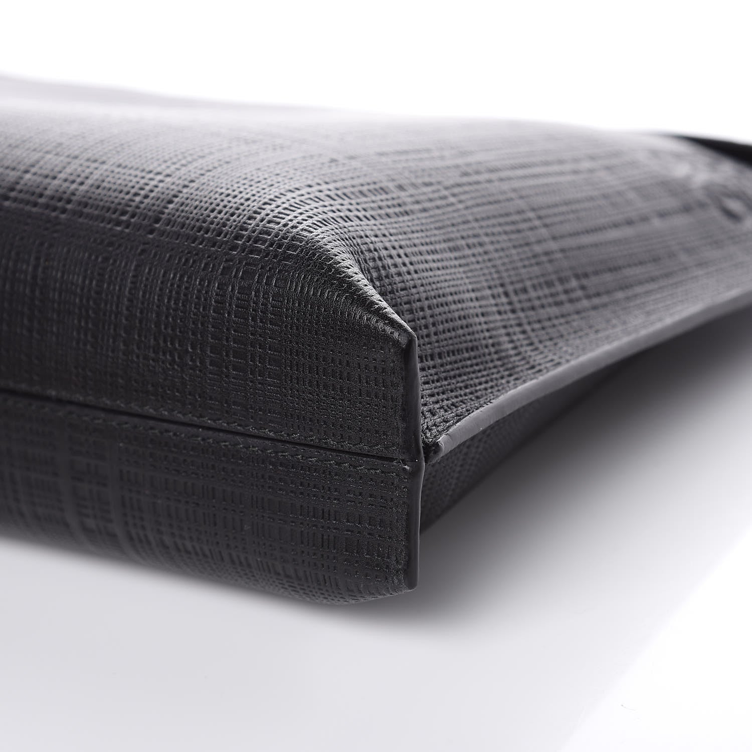 Loewe Calfskin Linen Embossed Large T Pouch Black 11 of 11