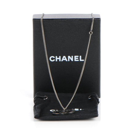 Chanel Enamel Map CC Pendant Necklace Dark Silver 5 of 5