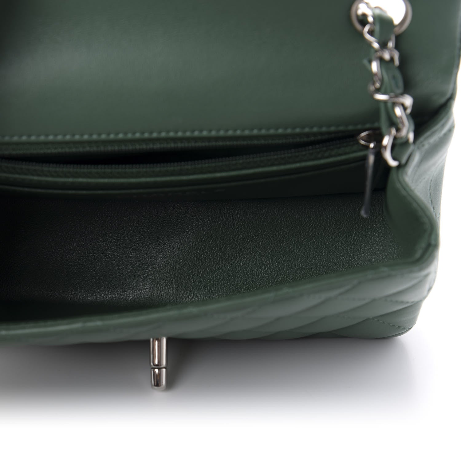 Chanel Lambskin Quilted Mini Rectangular Flap Green 5 of 11