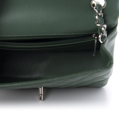 Chanel Lambskin Quilted Mini Rectangular Flap Green 5 of 11