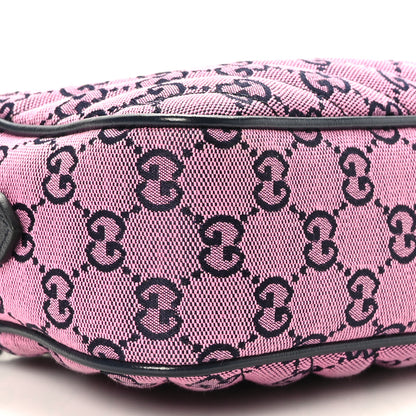Gucci Monogram Multicolor Matelasse Diagonal Small GG Marmont Chain Shoulder Bag Pink Blue 8 of 9