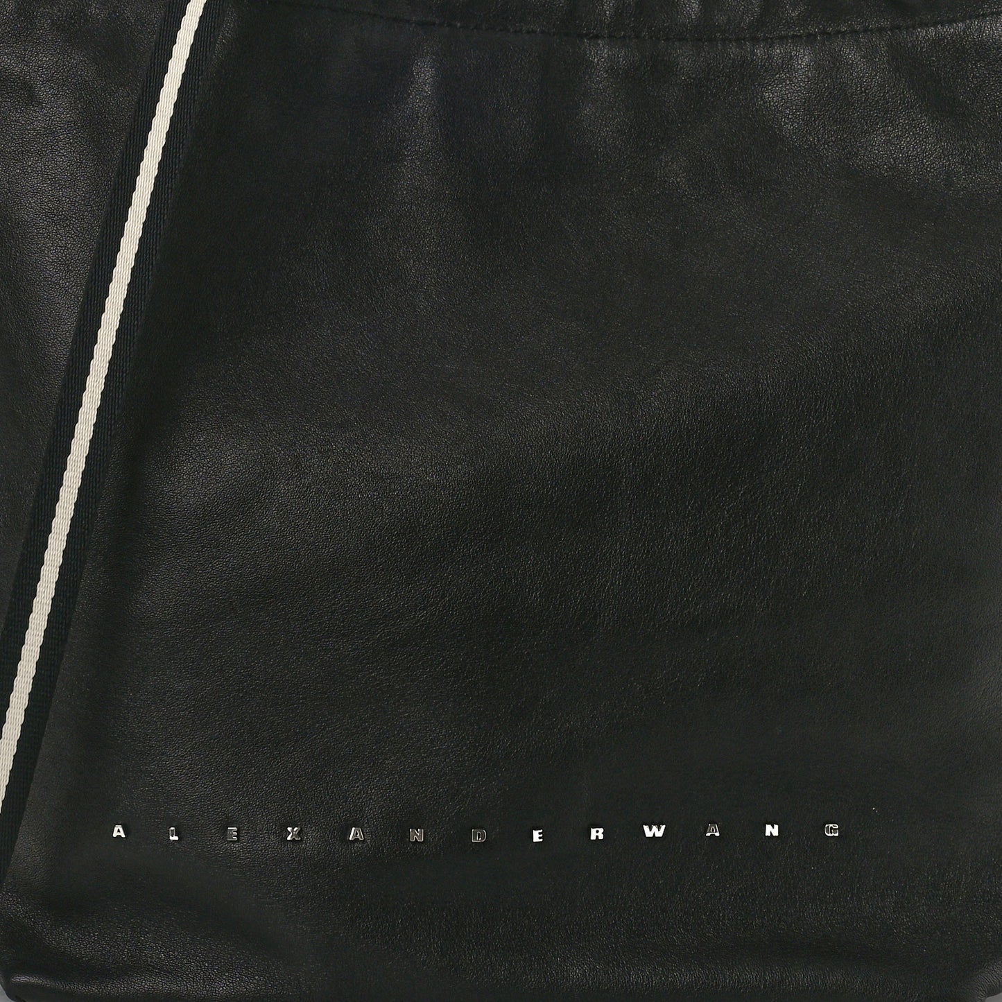 ALEXANDER WANG Calfskin Small Wefty Drawstring Bucket Black